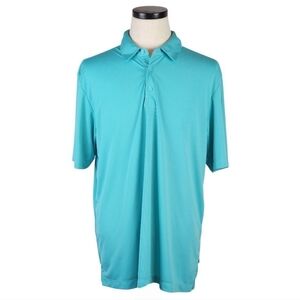 Prim + Preux XL Teal Performance Polo Shirt Moisture-Wicking Golf Activewear